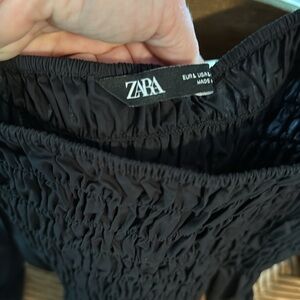 ZARA black Crop Blouse